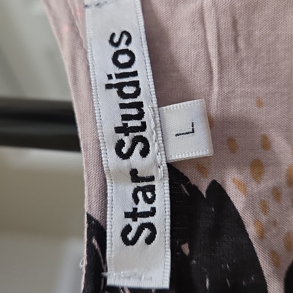 Star Studios Blush Floral Boho Midi Dress Sleeveless Tie Neck Flowing A-Line - Picture 7 of 8